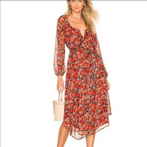 House of Harlow 1960 x Revolve Floral Midi Dress S